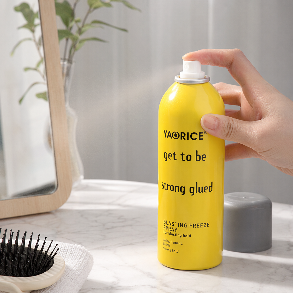 Yellow spray bottle, 500ml household cleaning spray bottle, adjustable nozzle, press-type sprayer details Picture