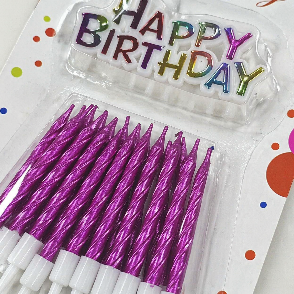 Colorful packaged birthday candles, creative designs for festival birthday decoration Application Scenario