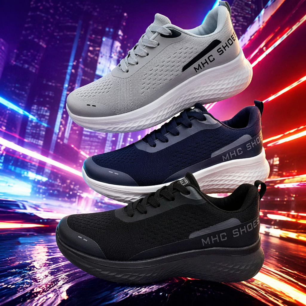 All-black grey and black sports shoes for both men and women, versatile casual running shoes Specification image