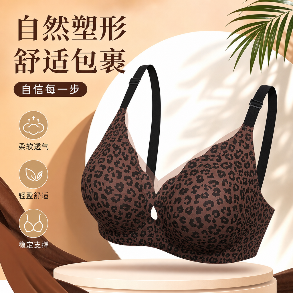 豹纹文胸产品图