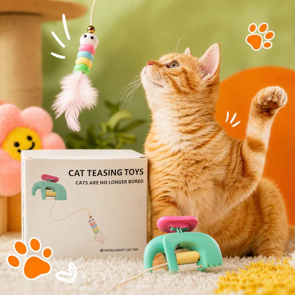 White packaging box cat toys, cat players, interactive and educational plush toys Specification image