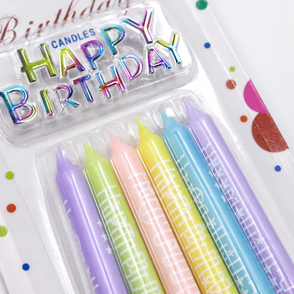 Colorful birthday candle set, children's party decoration candles with multiple color combinations to choose from Application Scenario