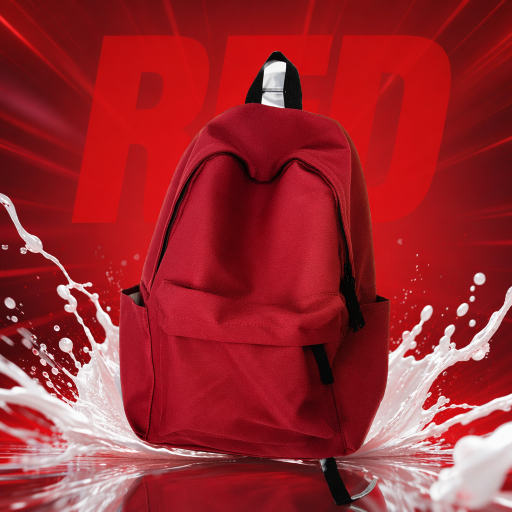 Red Oxford cloth commuting backpack, lightweight and wear-resistant, specially designed for students and office workers Specification image