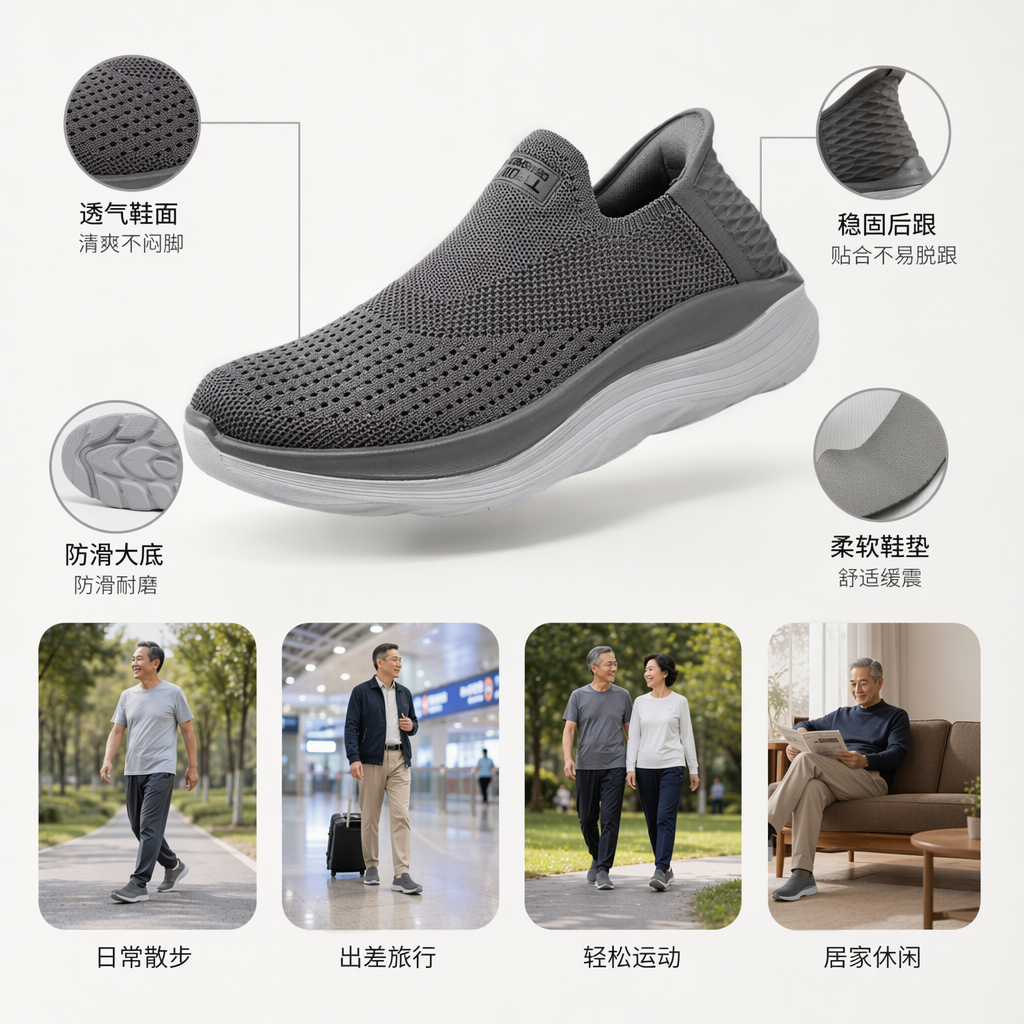 灰色灰绿色黑色深蓝色针织休闲鞋图
