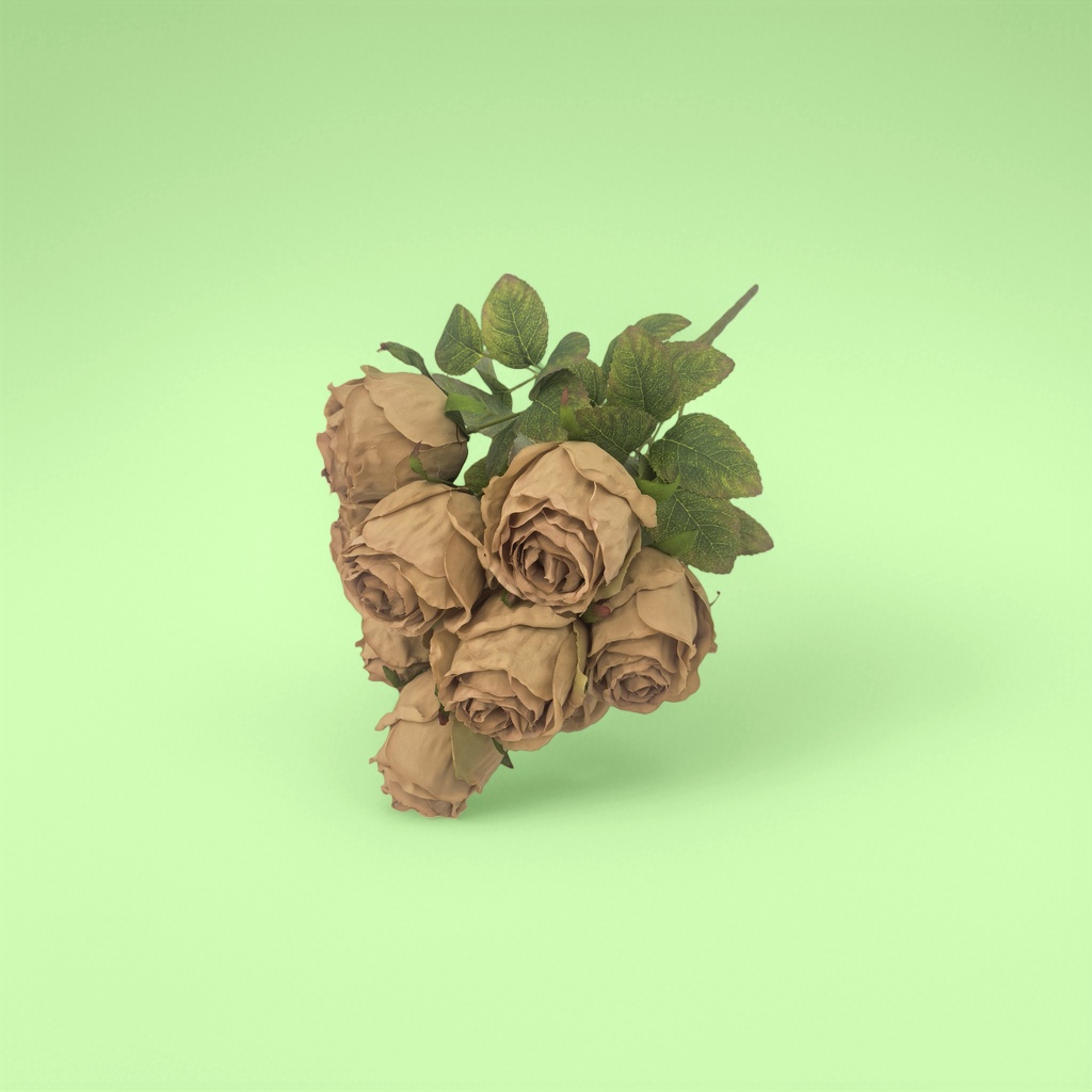 Beige artificial rose bouquet, artificial everlasting flower home decoration piece details Picture
