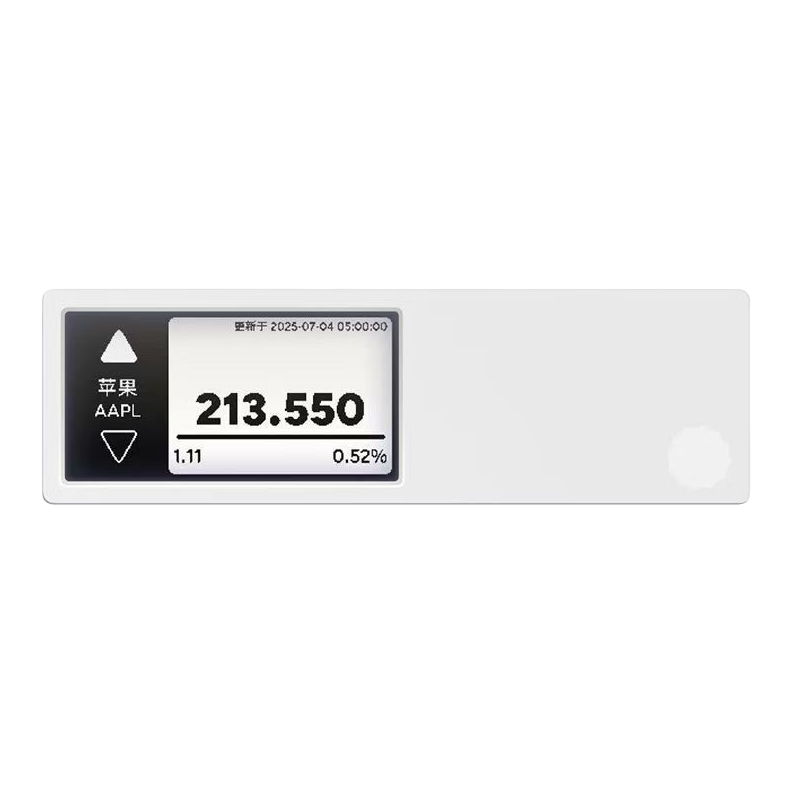 The electronic screen of Apple's AAPL stock price shows a white 213.550 Item Picture