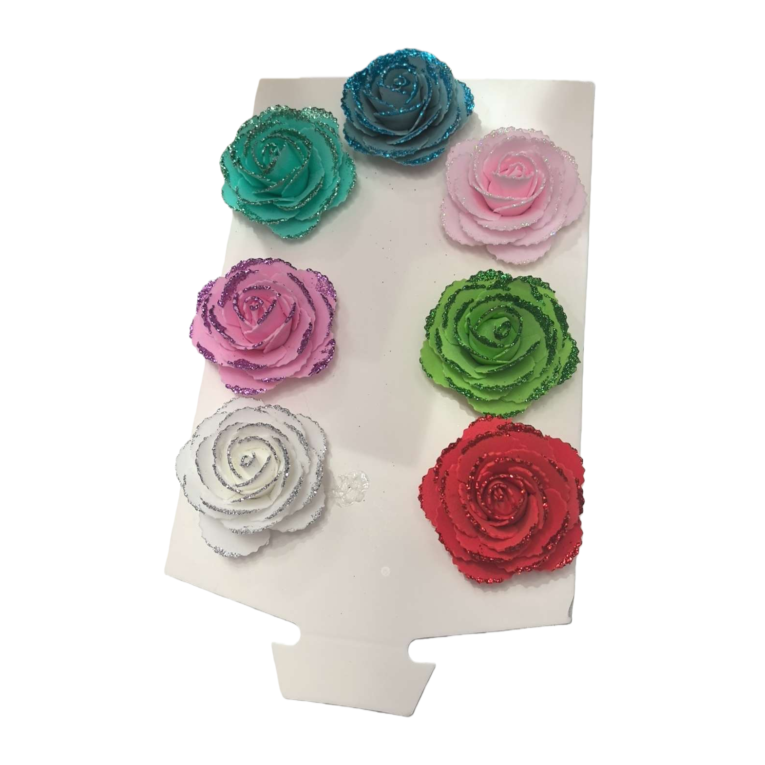 彩色亮片纸玫瑰花手工DIY装饰花束材料包 Item Picture