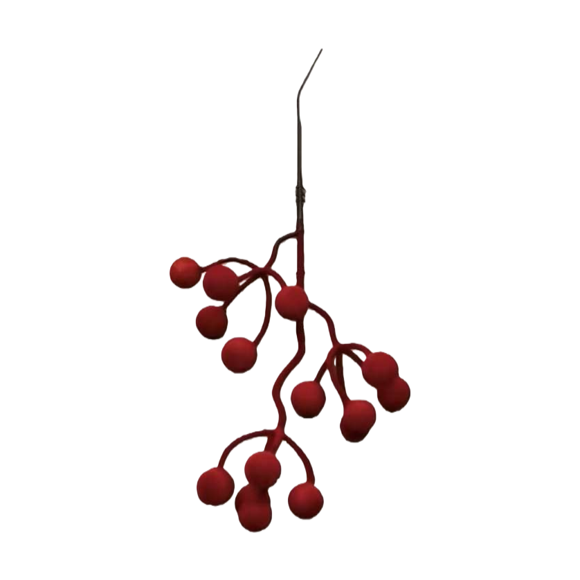 اشجار من التوت الاحمر مزخرفة بزهور البيوت Item Picture