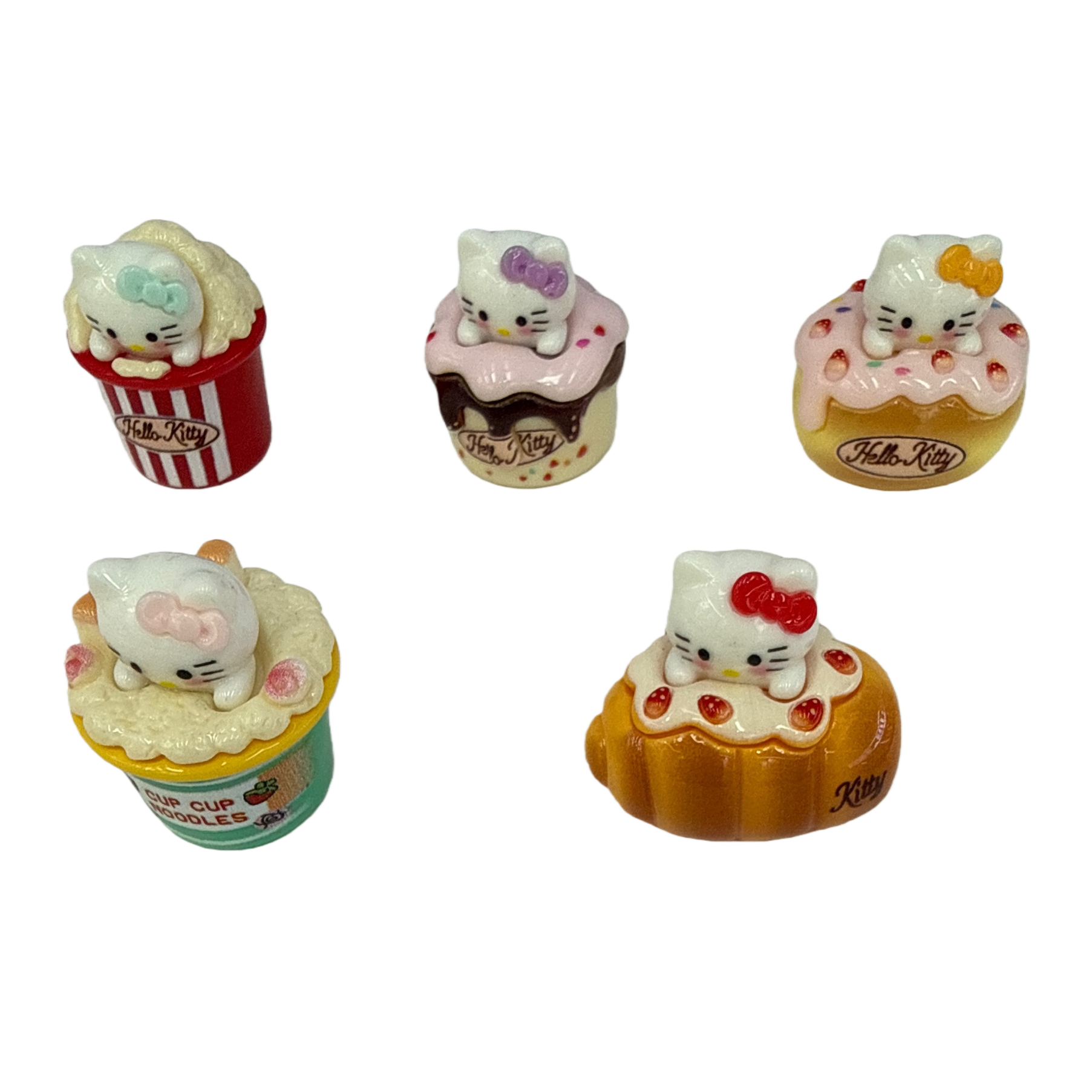Five Hello Kitty-themed dessert-shaped ornaments for cute home decoration Item Picture