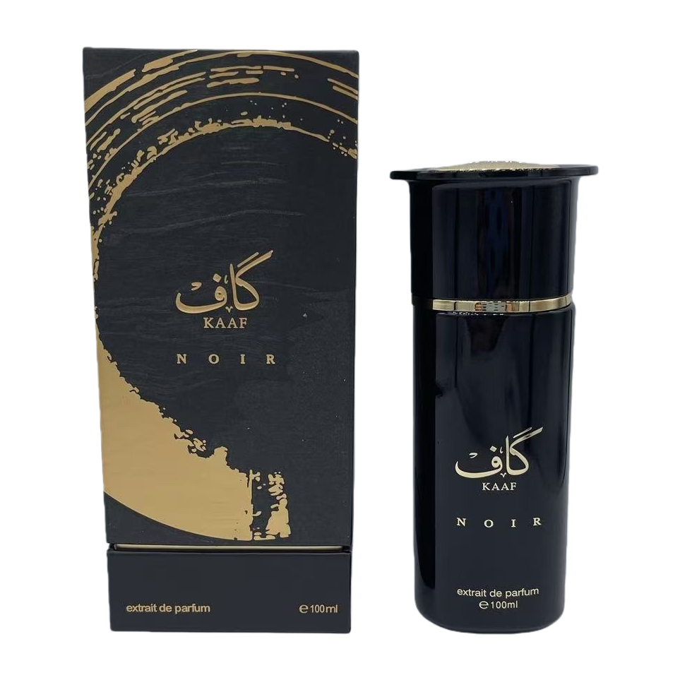 A black bottle with golden text and a black packaging box Item Picture