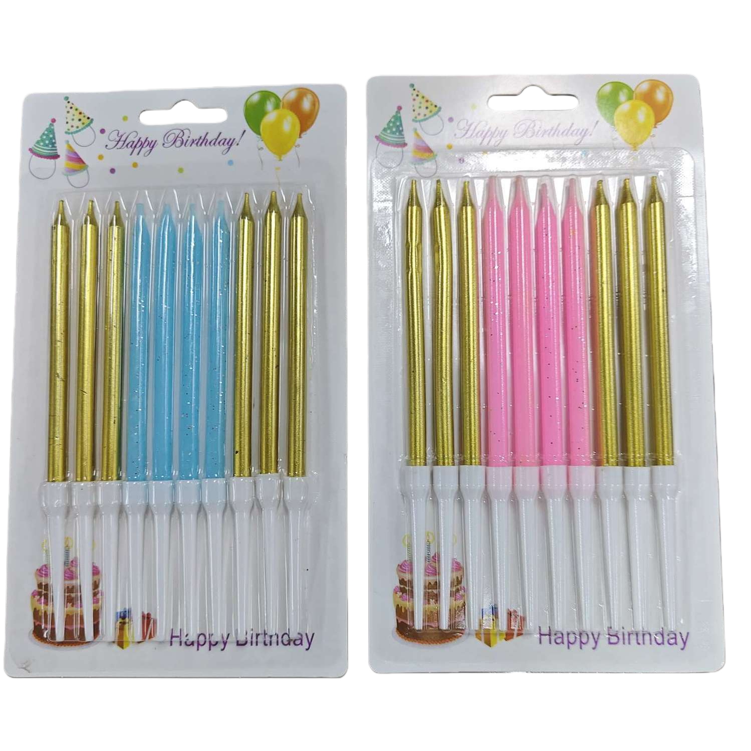 Colorful birthday candle set: Multi-color mix and match creative party decoration candles Item Picture