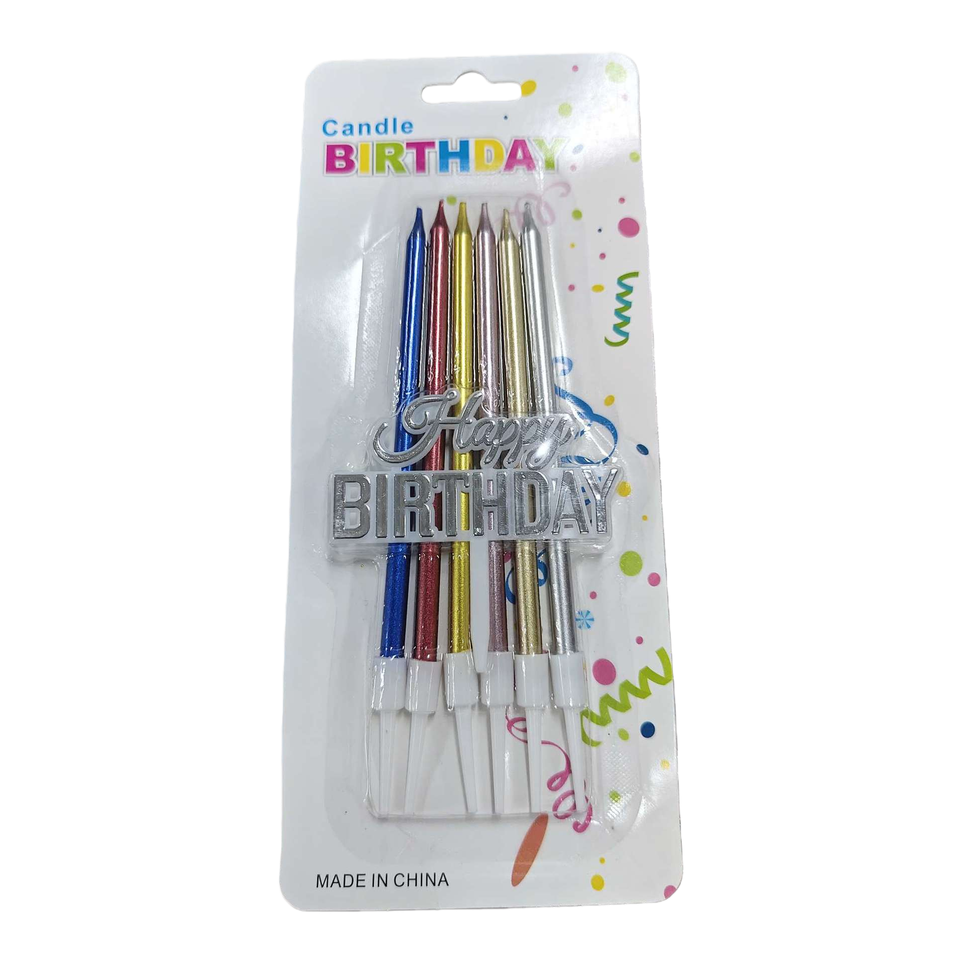 Colorful birthday candle set, multi-color mixed packaging, festive party decoration items Item Picture