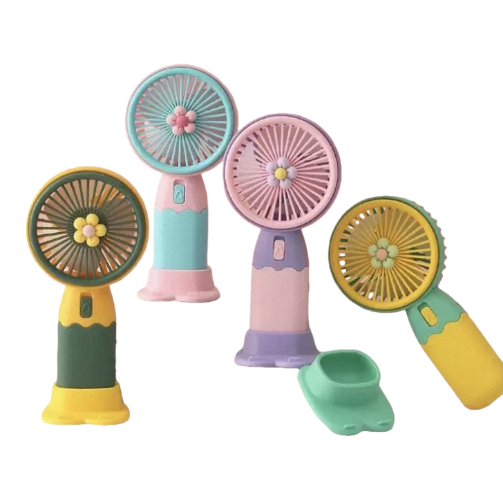 New handheld fan mini portable desktop fan stand USB charging souvenir gift Item Picture