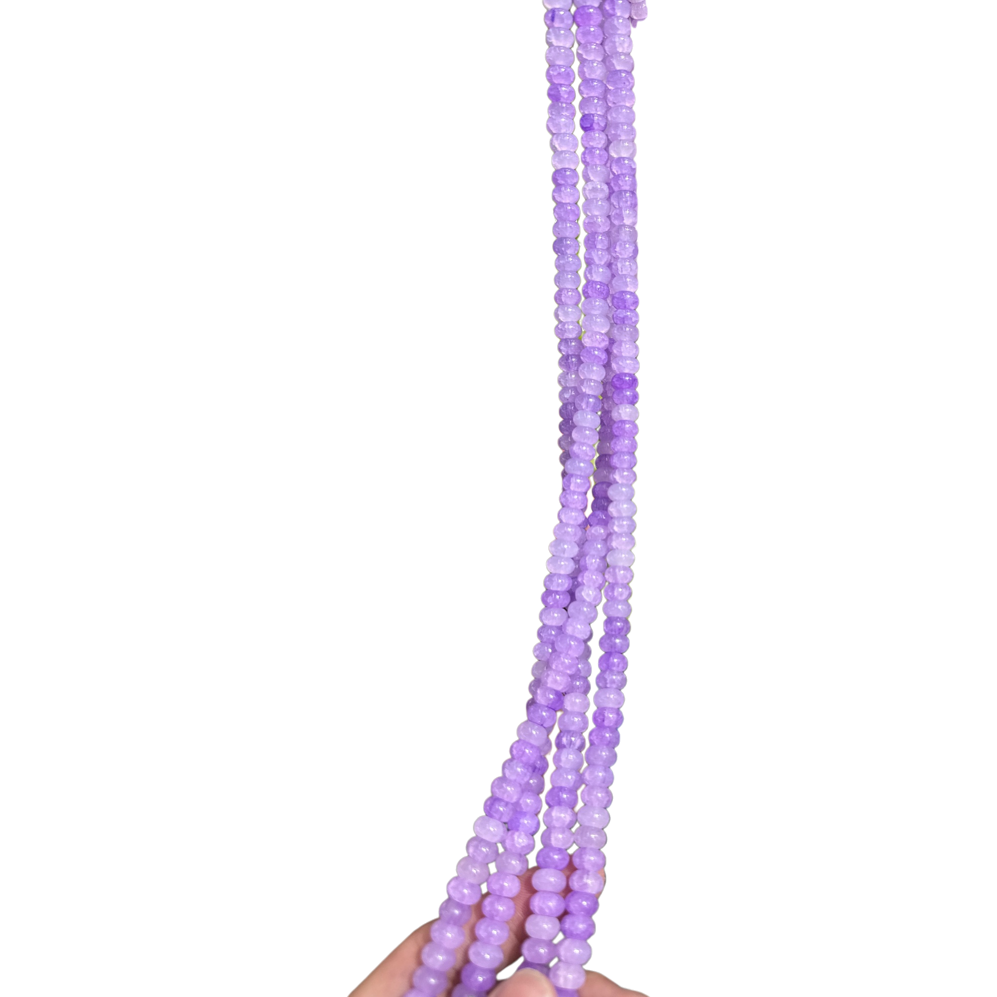 Purple natural pearl string necklace is an elegant lady's accessory with a refined and elegant temperament Item Picture