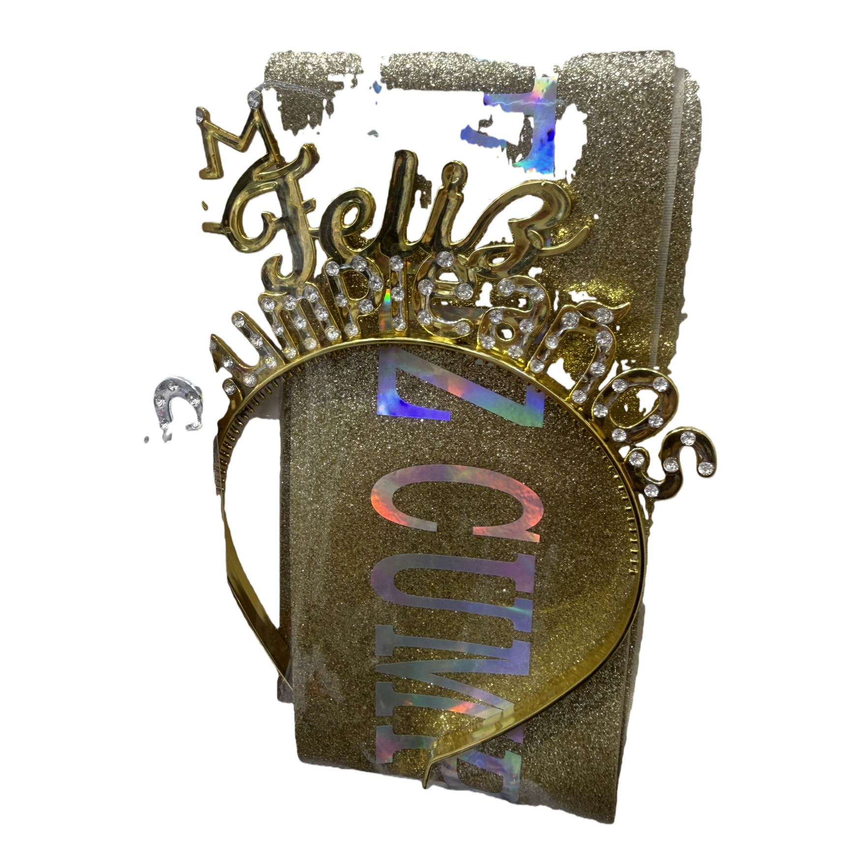 Golden diamond-encrusted letter decorative items, personalized home furnishings, fashionable and light luxury style Item Picture