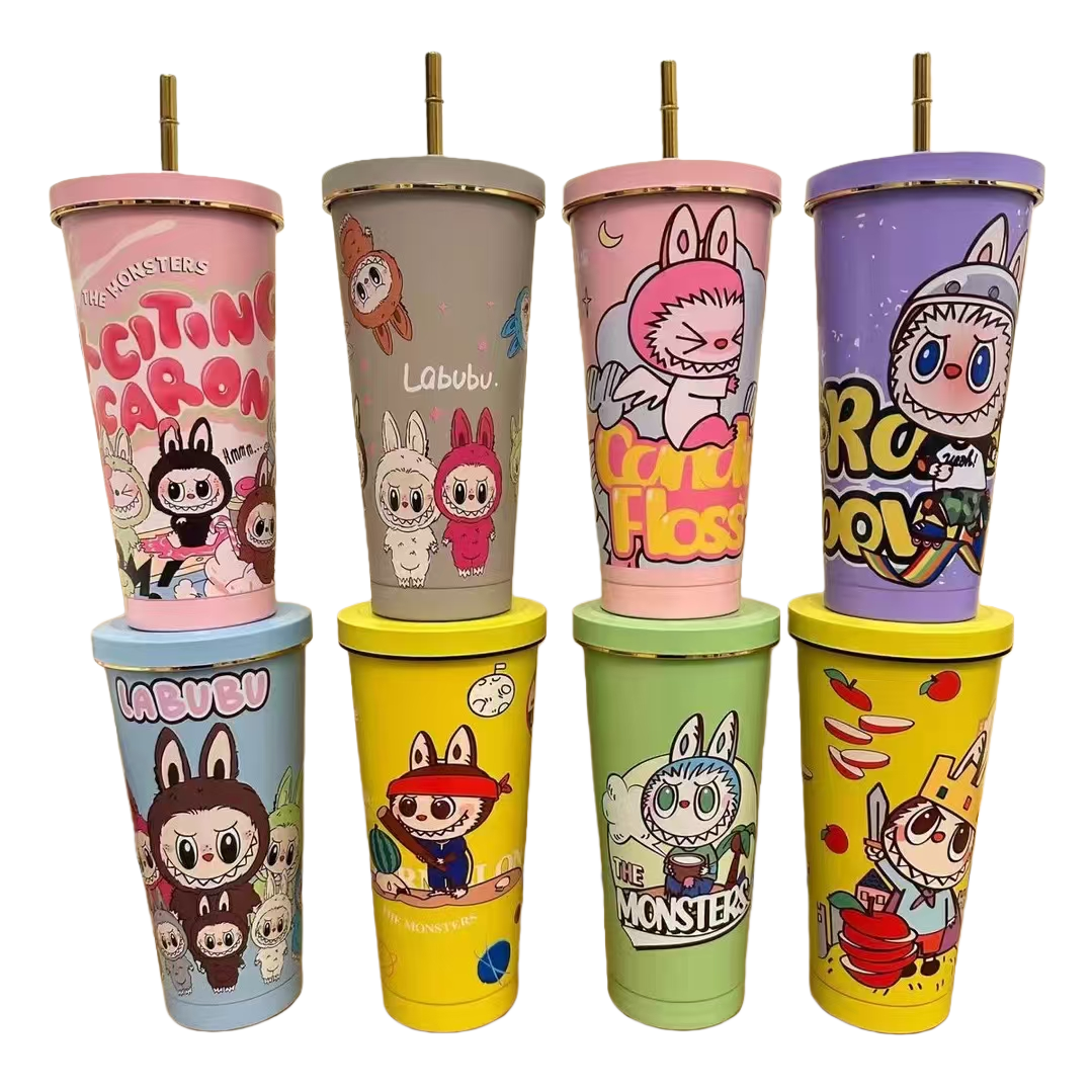 Color cartoon insulated cup 350ml stainless steel vacuum insulated children's water cup Item Picture