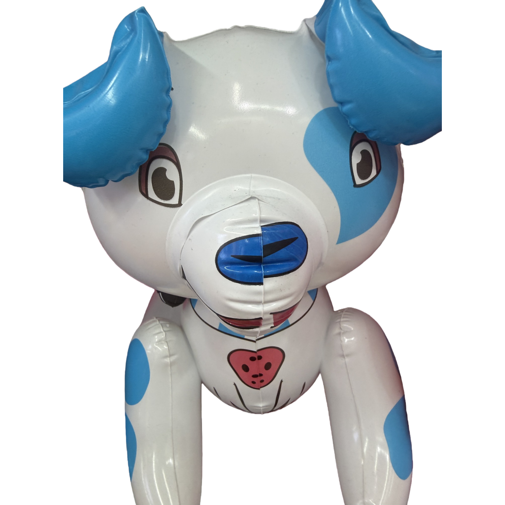 The blue and white inflatable toy dog inflatable dog is a cute and adorable home decoration Item Picture