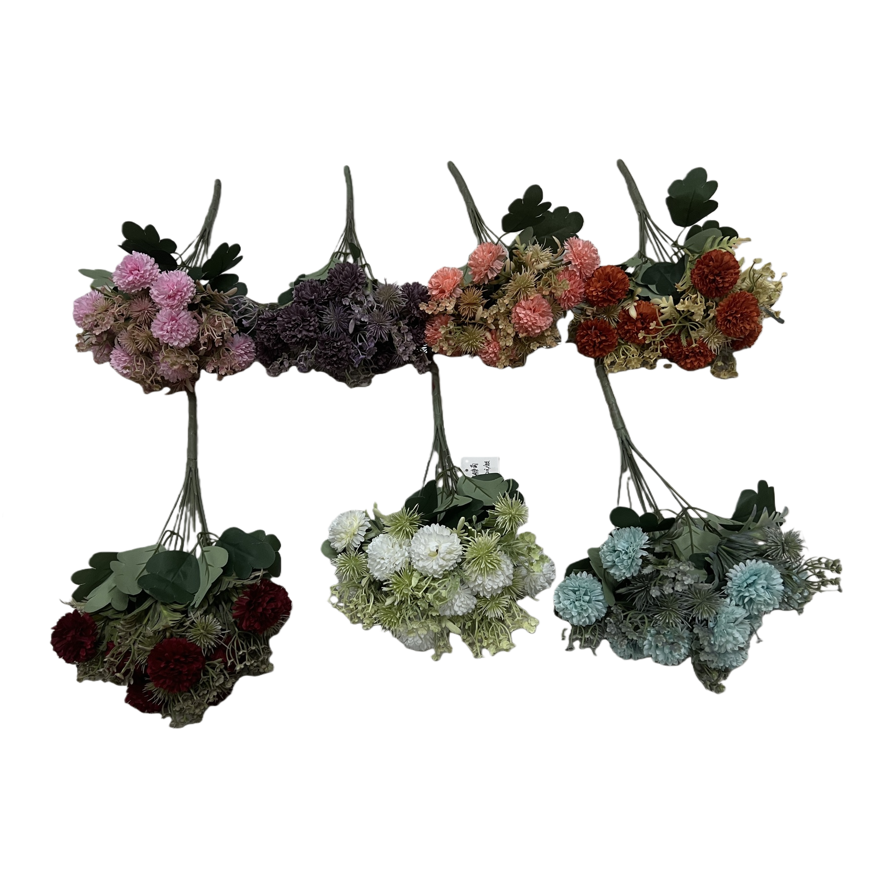 Colorful simulated flower bouquets with velvet texture, permanent floral art ornaments for living room and bedroom decoration Item Picture