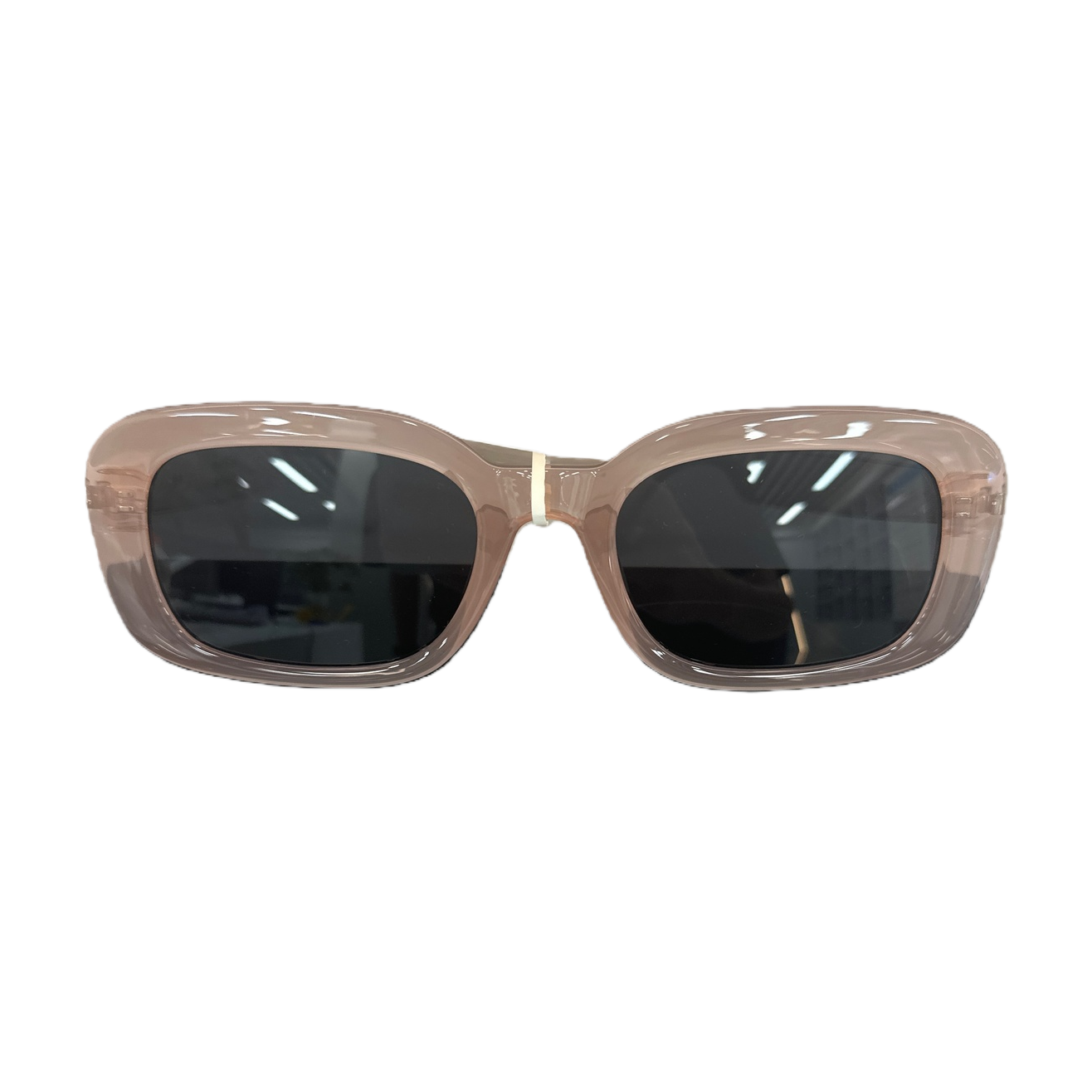 Pink transparent frame sunglasses for women's summer sun protection UV400 polarized sunglasses are fashionable and lightweight Item Picture