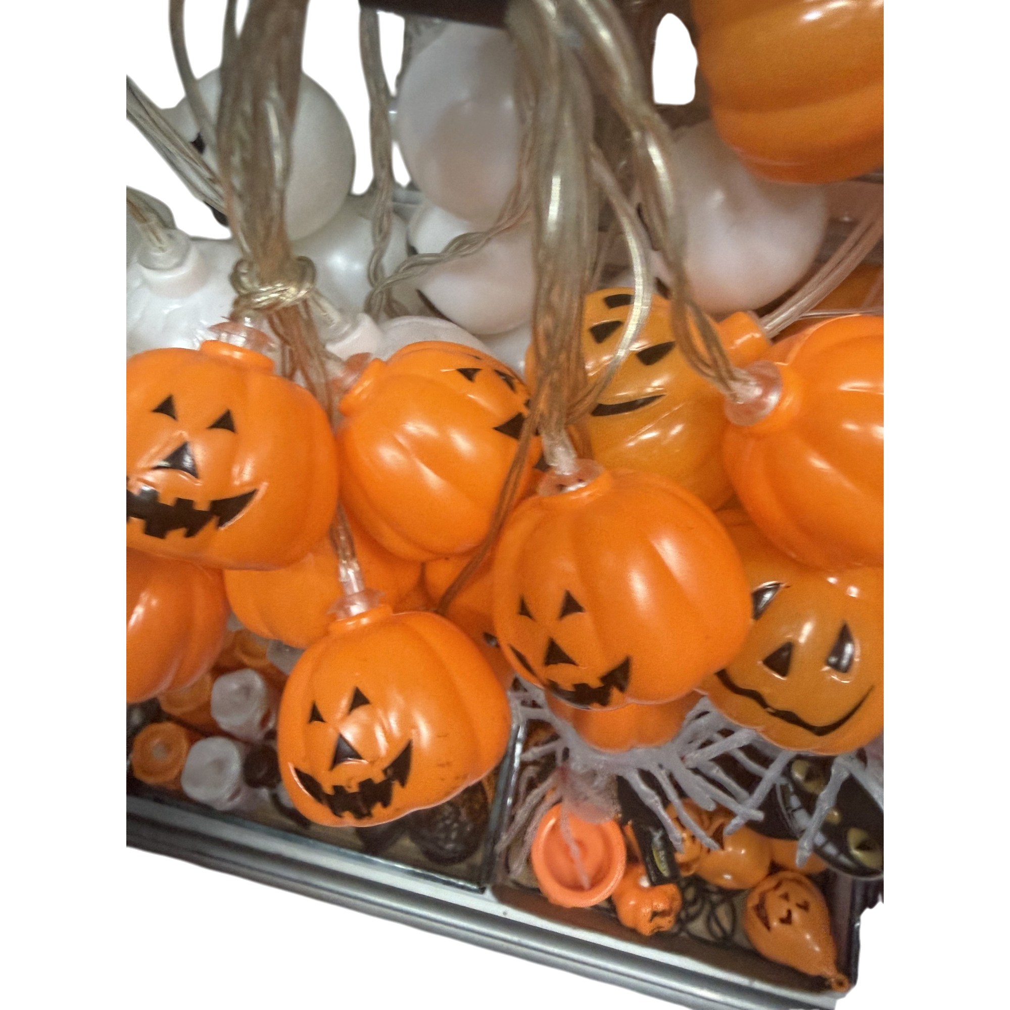 Orange pumpkin string of lanterns for festival decoration, LED string of lanterns, indoor and outdoor Halloween atmosphere lights Item Picture