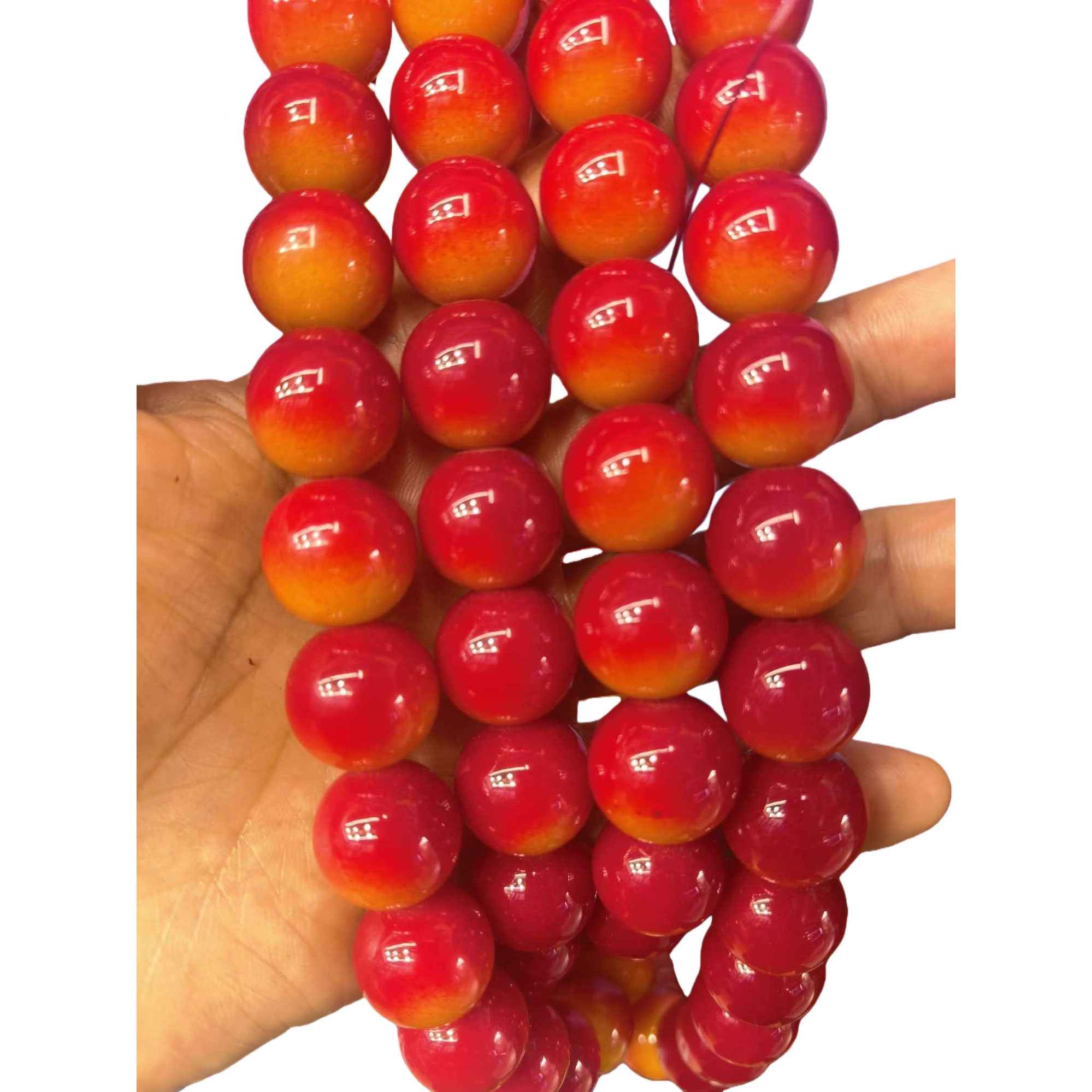 红色渐变珠子手工串珠材料DIY饰品配件通用款珠子散珠 Item Picture