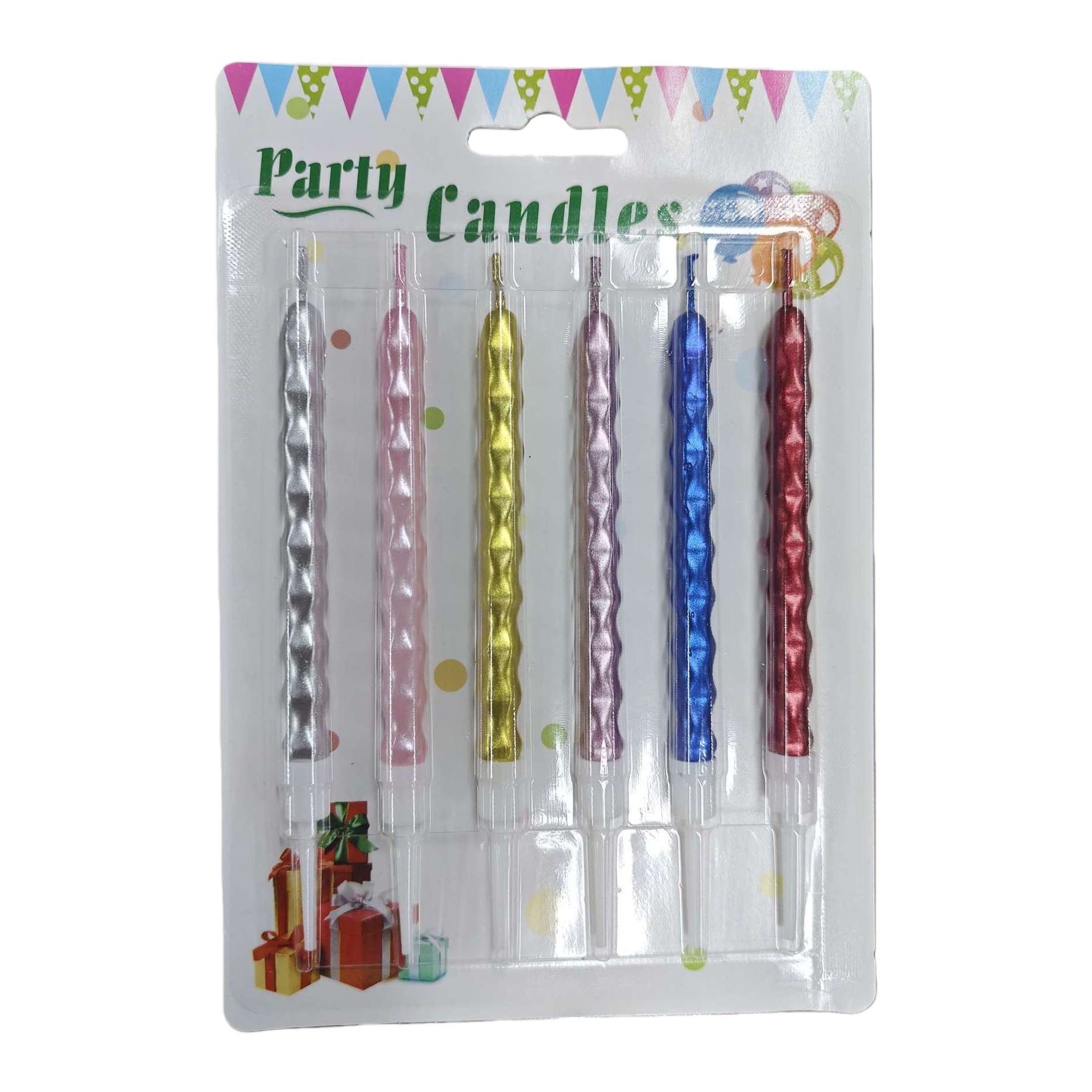 وغرفة الشموع الملونة المموجية بألوان متعددة في المنزل Item Picture