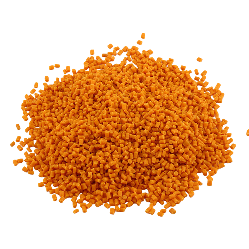 Orange granular plastic particles, general-purpose grade PP polypropylene raw material, 25kg per bag Item Picture