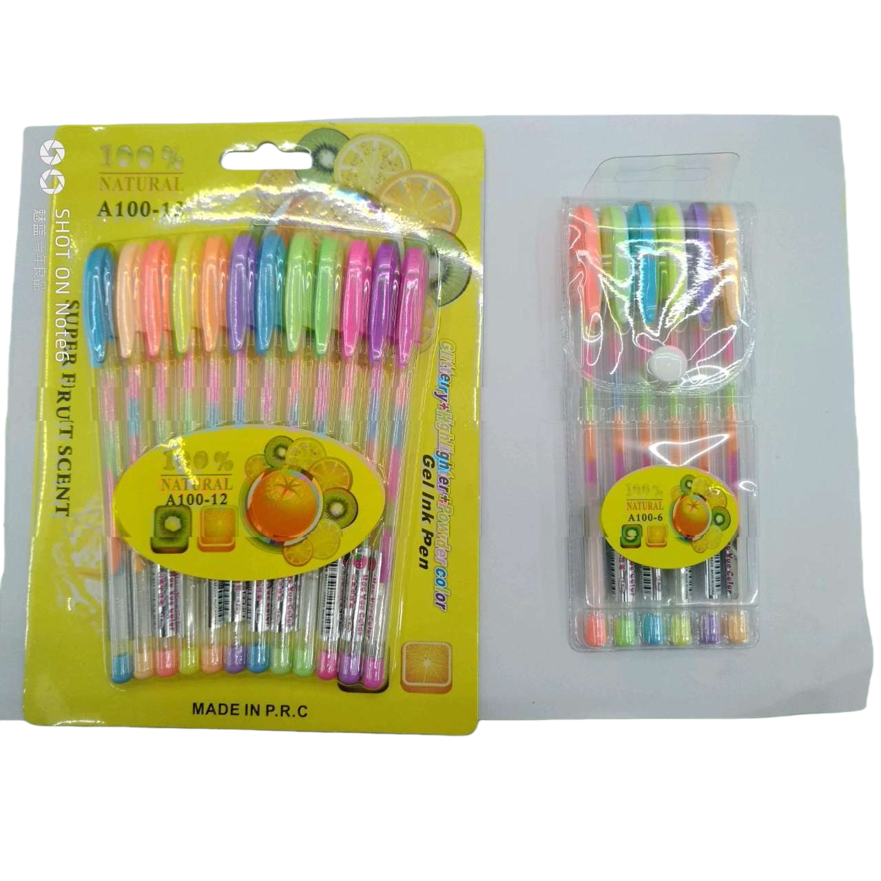 Colored fruit-scented Gel ink pen set Item Picture