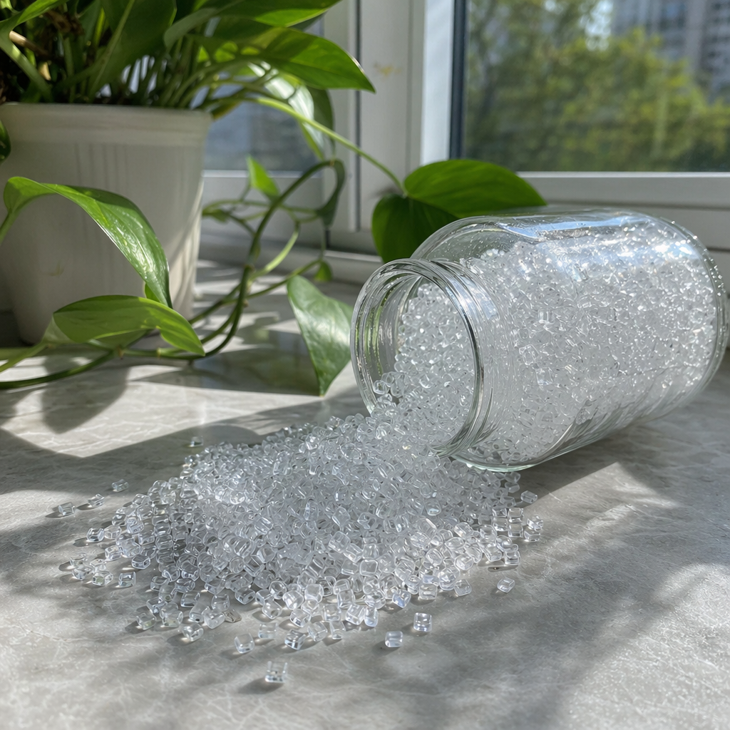 Transparent plastic granules, industrial-grade PPPE raw material, granular, general-purpose type, 500g details Picture