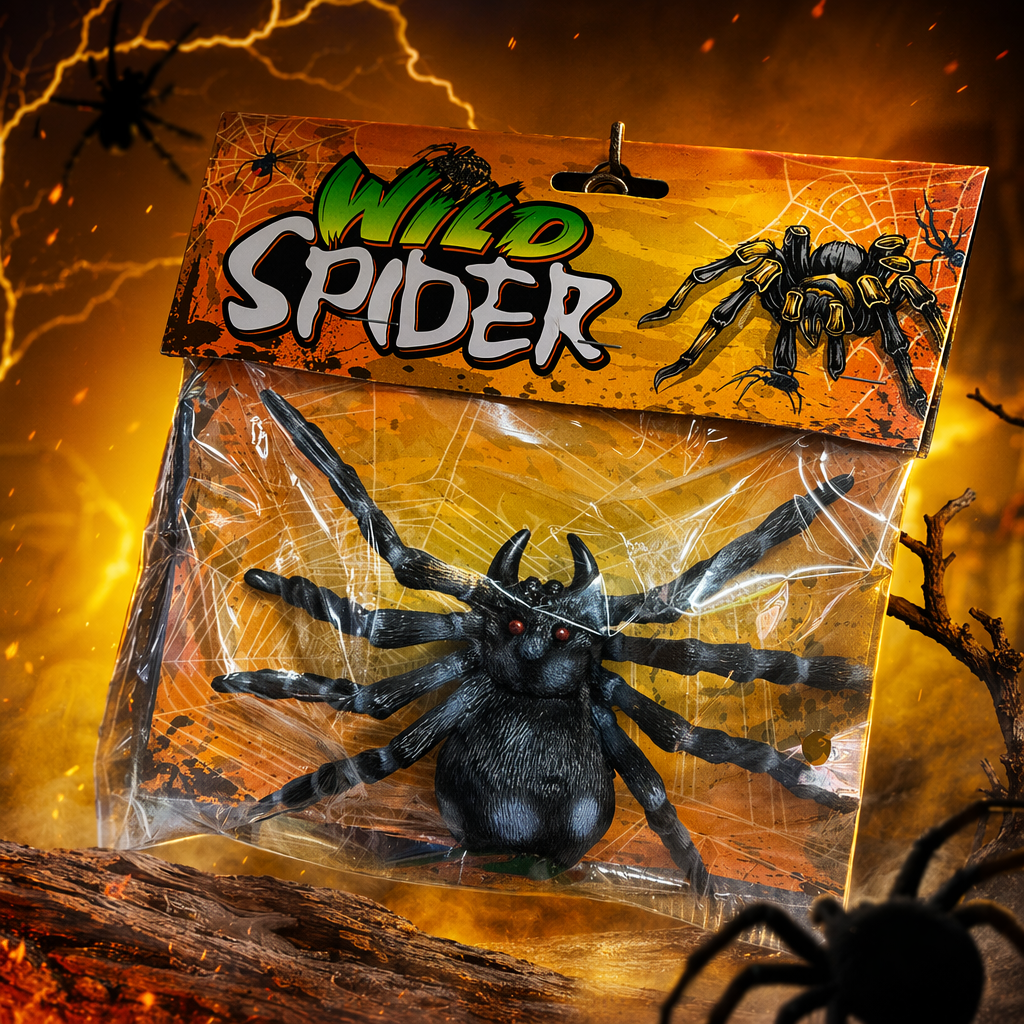 Black spider toys are realistic and lifelike children's educational plush dolls Specification image