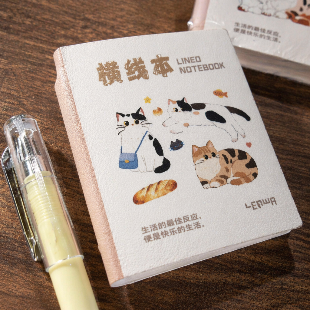Мультяшные книги с рисунками кошечек с желтыми карандашами, кратко и мило написанные Application Scenario