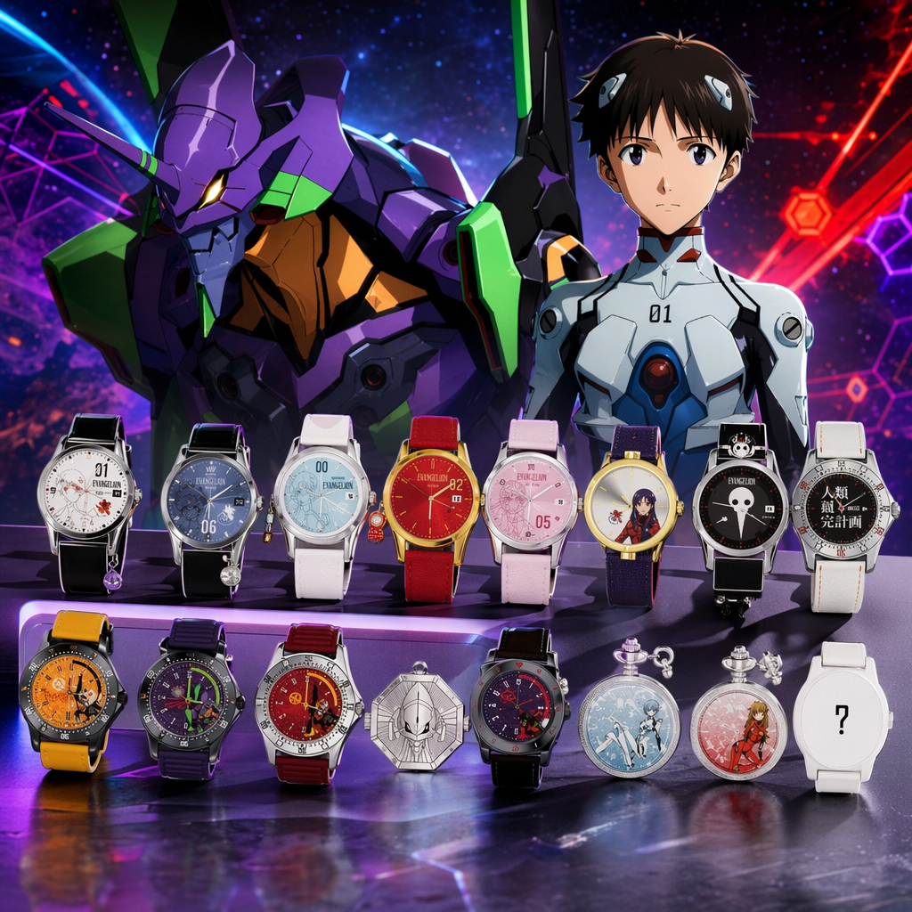 BOXFUN EVANGELION新世纪福音战士主题手表套装 碇真嗣零号机EVA机体紫色绿色配色细节图