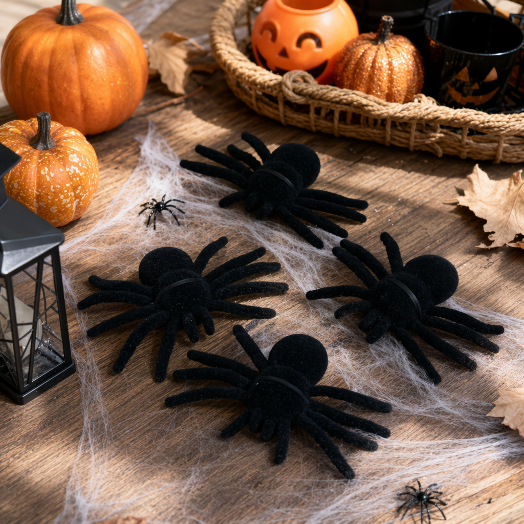 Black spider decorative items for home furnishings, creative and personalized desktop decoration details Picture