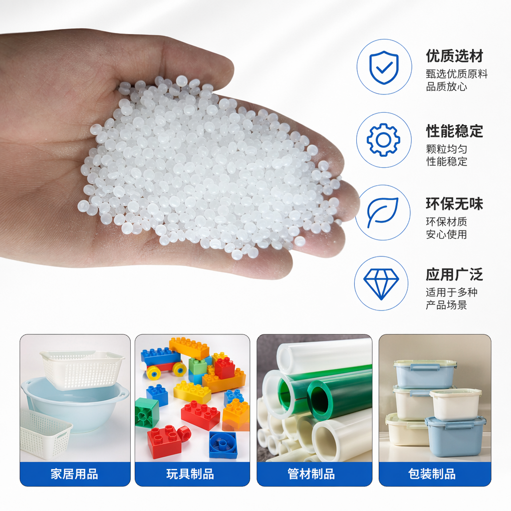 White granular plastic particles, industrial-grade PP polypropylene raw material, 25kg bags