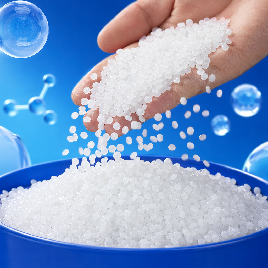 White granular plastic particles, industrial-grade PP polypropylene raw material, 25kg bags Specification image