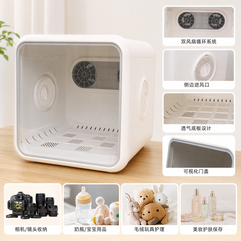 白色透明箱体宠物烘干箱 宠物吹干箱 家用静音烘干机