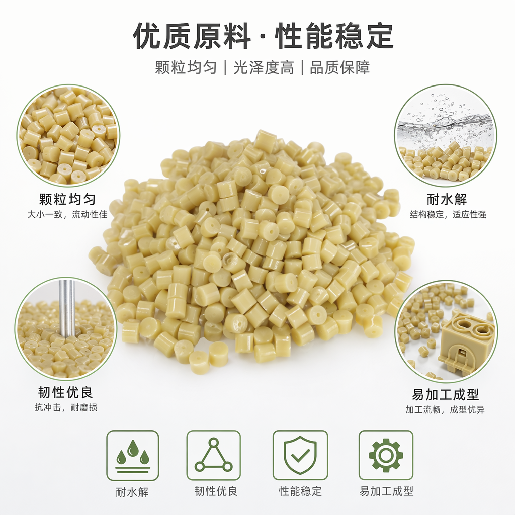 Yellow granular plastic particles, industrial-grade PP polypropylene raw material, 25kg per bag