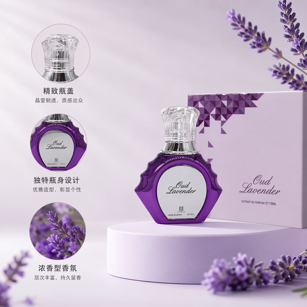 紫色香水瓶 玻璃磨砂喷雾瓶 100ml 家居香薰分装瓶