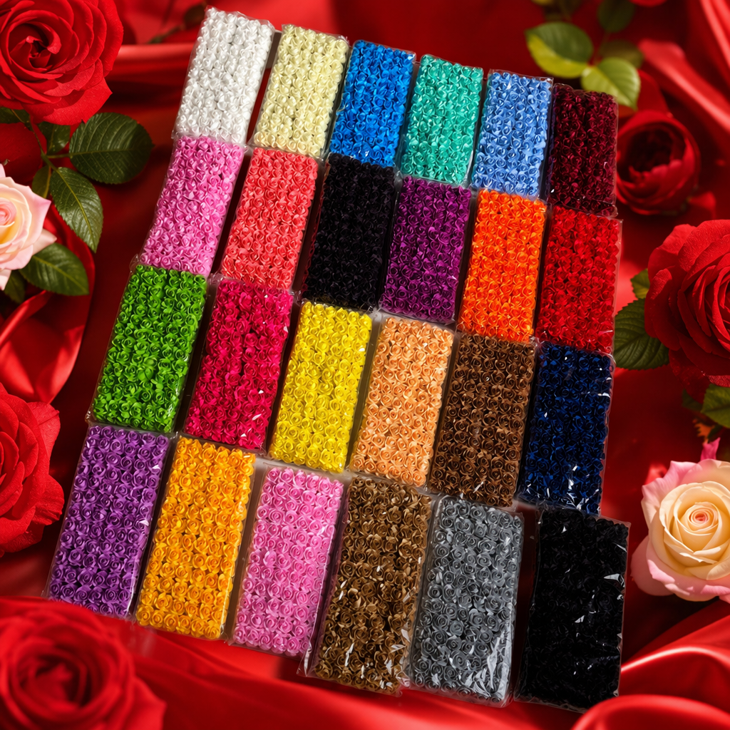 Handmade colored paper rose bouquets with realistic flower decorations as a gift for your girlfriend Specification image