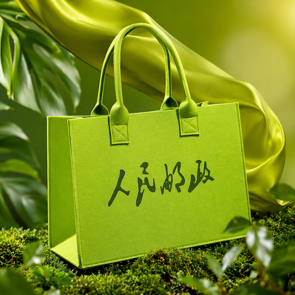 The green and environmentally friendly handbag is thickened and durable. The shopping bag is reusable and simple yet fashionable Specification image