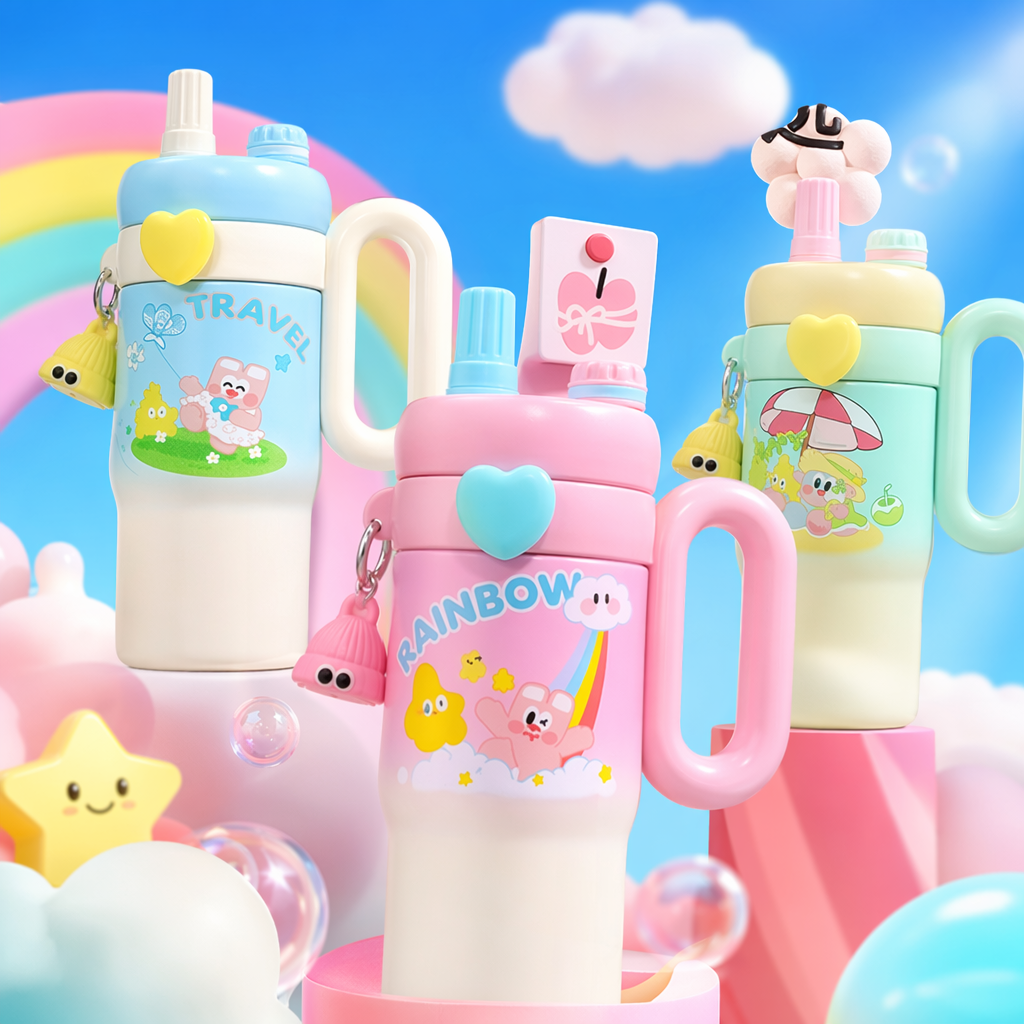 كأس الأطفال الكرتون الملونة 35 ml من الحيوانات اللطيفة مستوى غذائي آمن Specification image