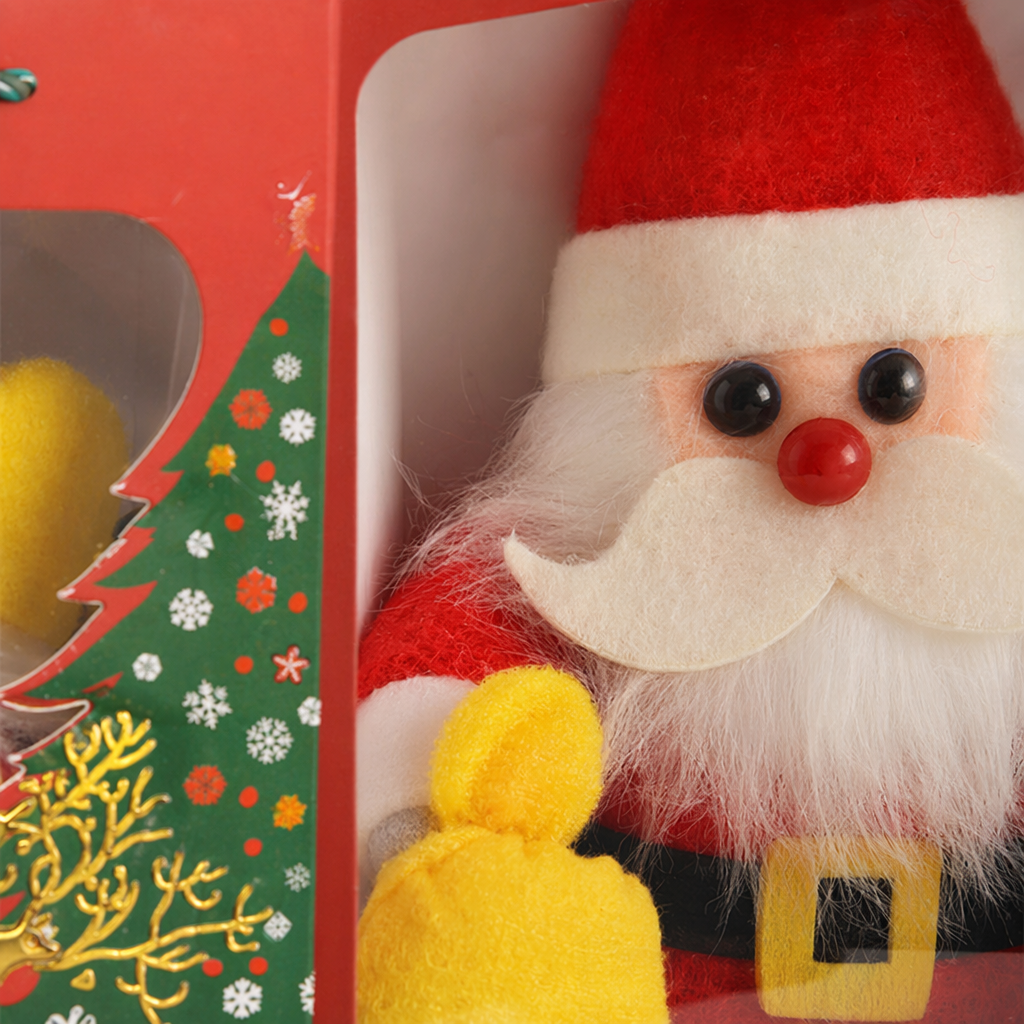 Red and green Christmas gift box set, Santa Claus doll gift box, for holiday gifts Application Scenario