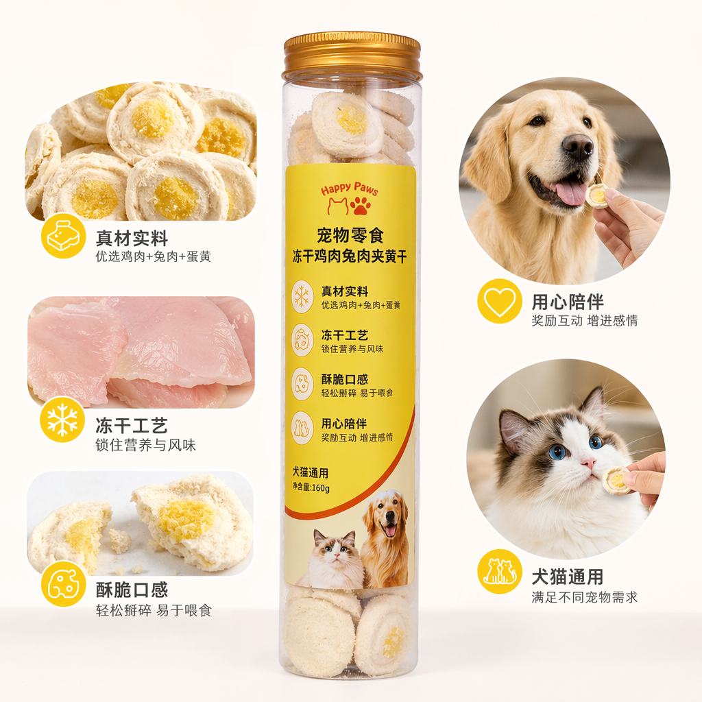 透明试管装宠物零食 磨牙洁齿健康零食猫咪狗狗适用