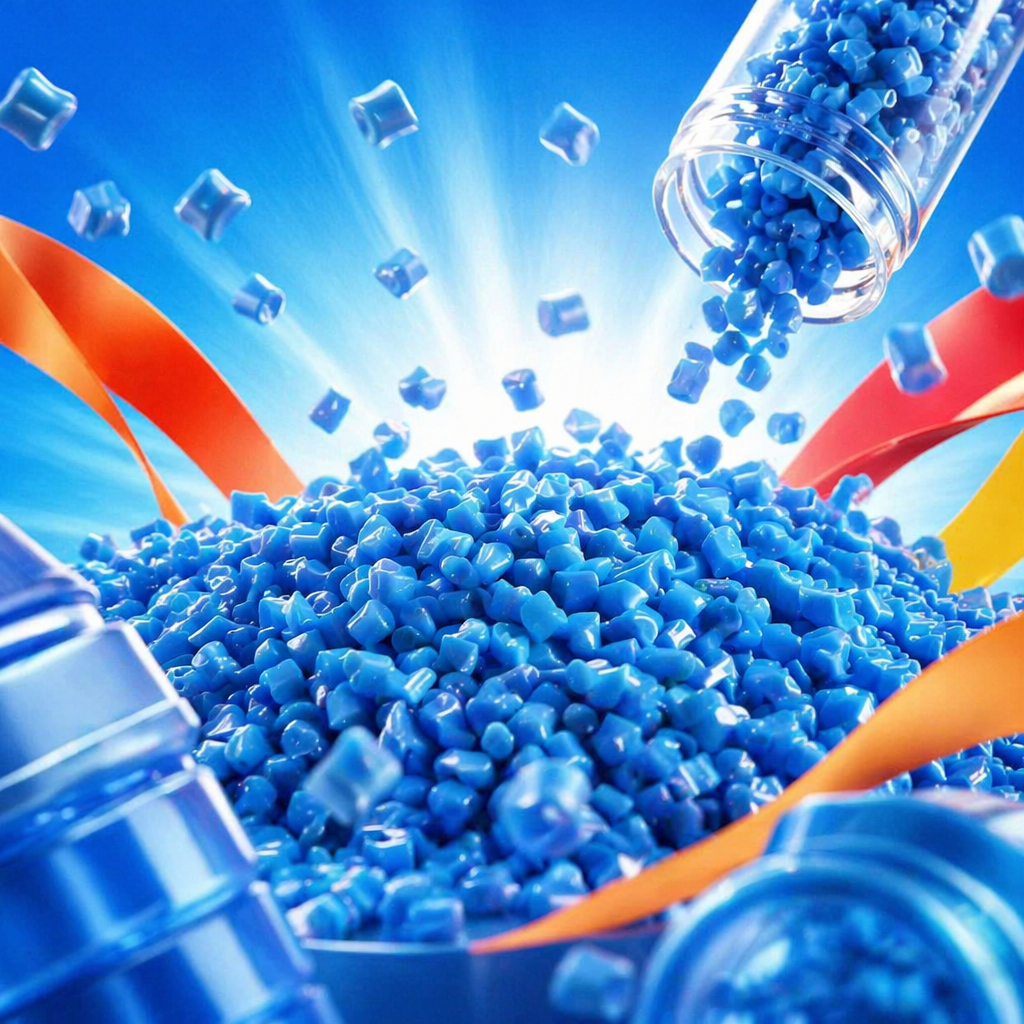 Blue plastic granules, food-grade PE polyethylene raw material, are specially designed for injection molding and blown film Specification image