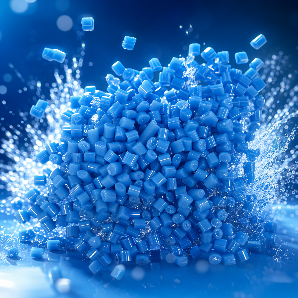 Blue plastic granules, industrial-grade PP polypropylene raw material, general-purpose injection molding granulation material Specification image
