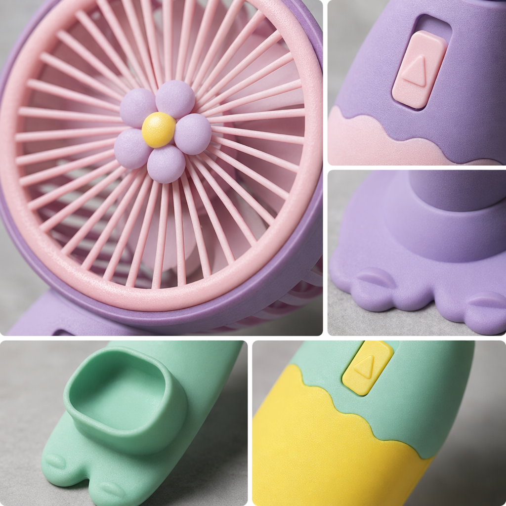 New handheld fan mini portable desktop fan stand USB charging souvenir gift Application Scenario