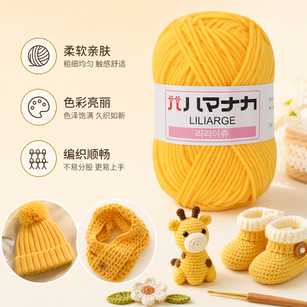 正黄色毛线球手工编织毛线装饰球毛球挂饰