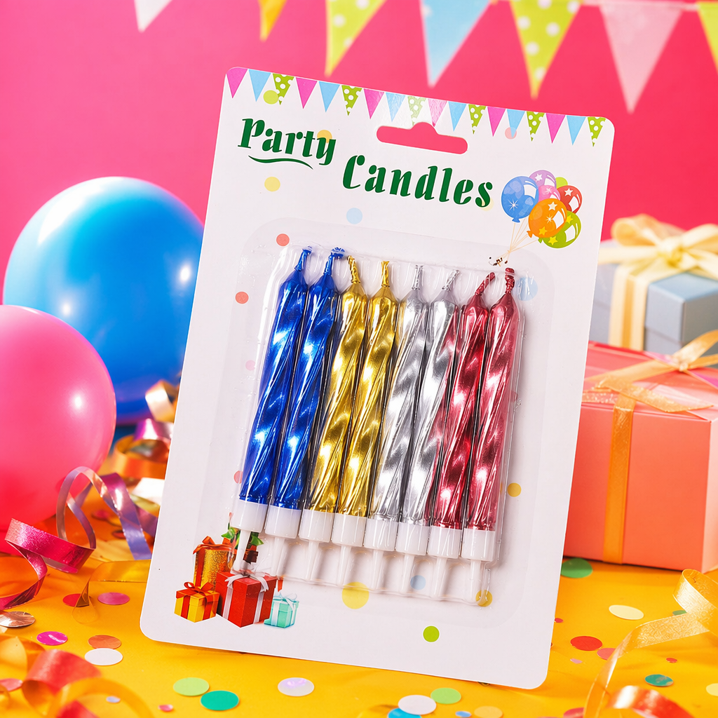 Colorful spiral candle gift box set, festive decoration home scented candle set Specification image