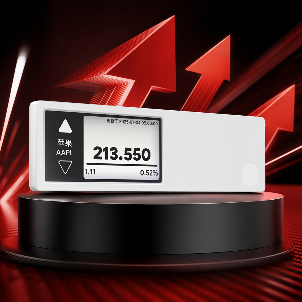 The electronic screen of Apple's AAPL stock price shows a white 213.550 Specification image
