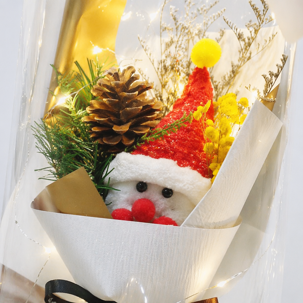 Christmas-themed transparent packaging bag flower bouquet decoration gift bag Application Scenario